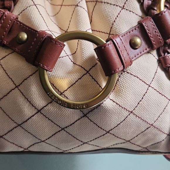 ISABELLA FIORE QUILTY AS CHARGED-CANNA CANVAS & LEATHER HOBO SHOULDER BAG - Picture 6 of 14